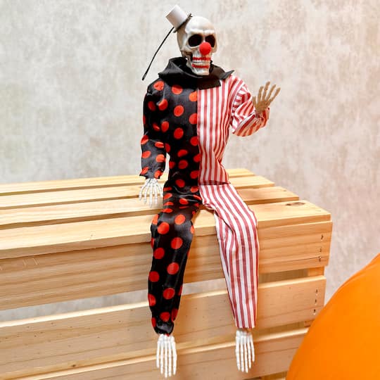 16" Hanging Clown Skeleton by Ashland®